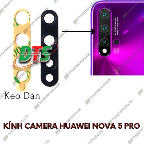 Kính camera huawei nova 5 pro kèm keo dán