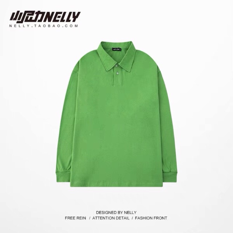 Áo phông polo nelly dài tay trơn sale (có sẵn)