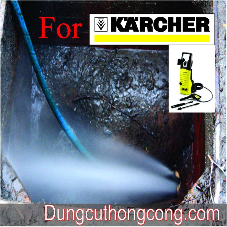 Dây thông cống bằng áp lực nước - Dùng cho máy rừa xe Kacher