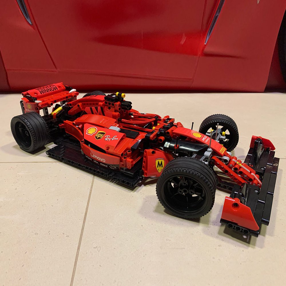 (Có Sẵn) đồ chơi mô hình lắp ráp High Tech 023005 siêu xe đua F1 Racing Car technol model màu đỏ mẫu mới nhất