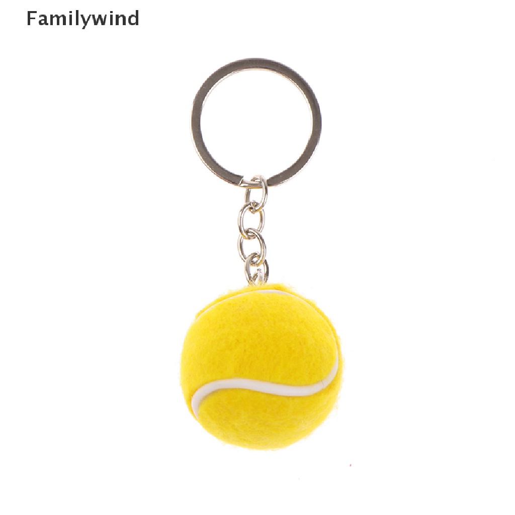 Móc Khóa Kim Loại Hình Quả Bóng Tennis Màu Bạc