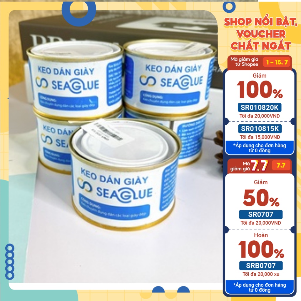 Keo dán giày dép Seaglue Ngọc Trâm Shoes keo dán trong suốt độ đàn hồi rất tốt | hộp 100g