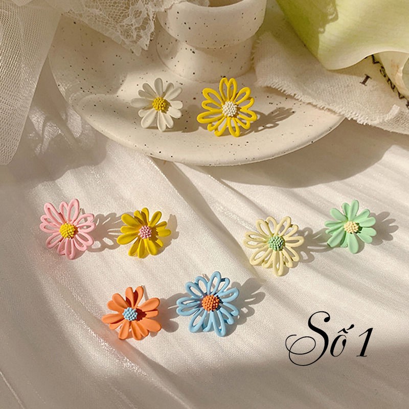 Bông tai hoa cúc họa mi mùa hè nhỏ xinh - Mely 1348