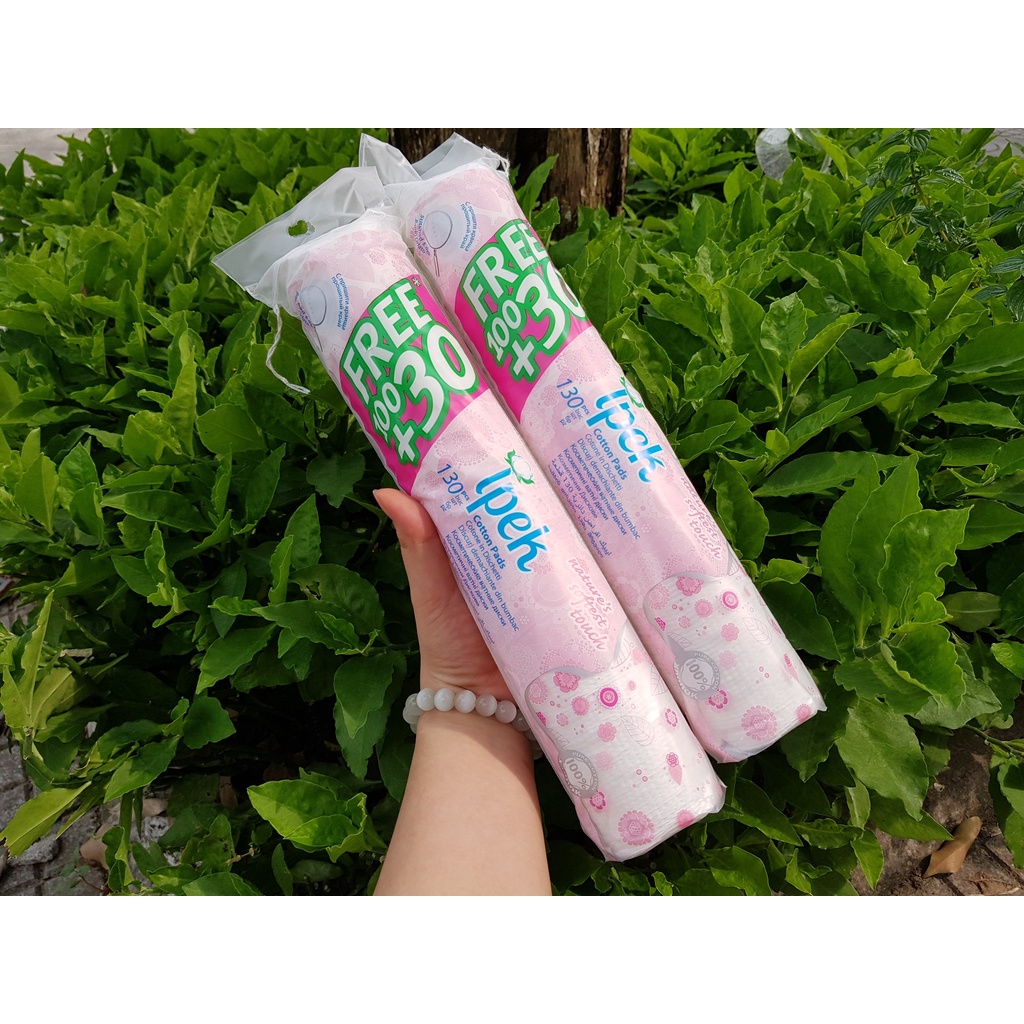 Bông tẩy trang ipek 100% cotton Thổ Nhĩ Kỳ  loại 130 miếng - 150 miếng