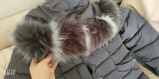 Áo phao mũ lông dáng dài hàng Quảng Châu