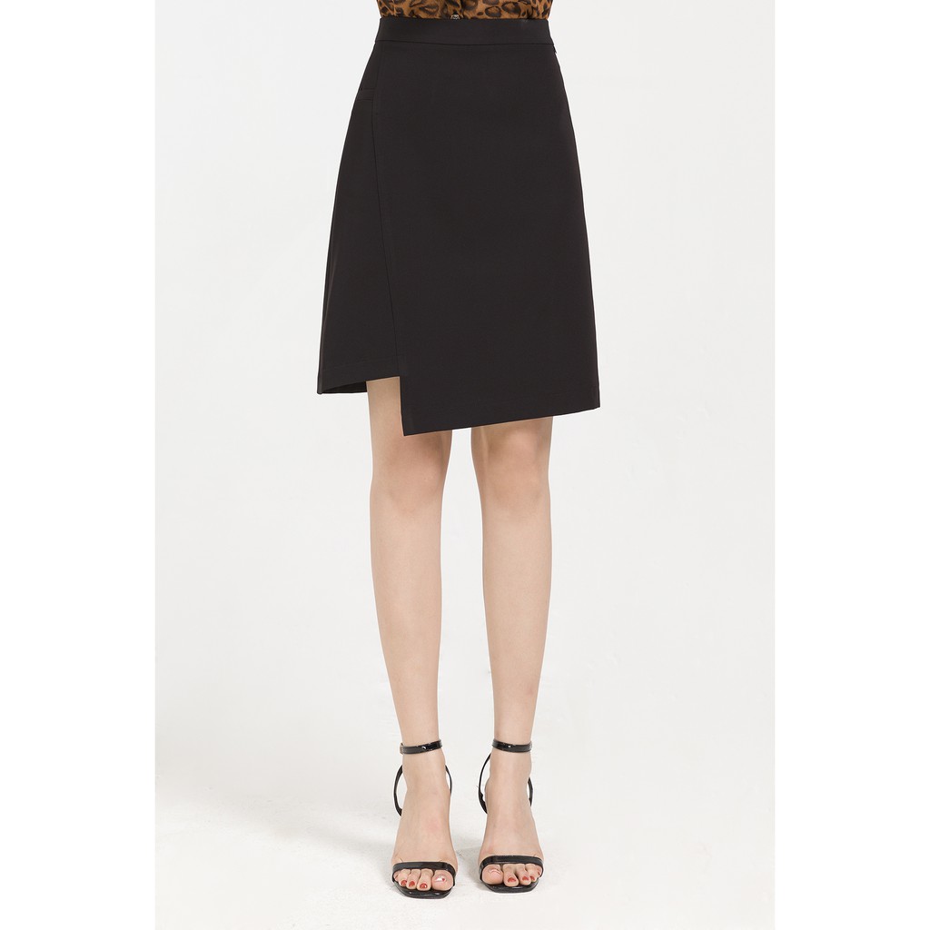 Chân váy A xẻ vát LAMER L62R20Q015 (Đen) | BigBuy360 - bigbuy360.vn