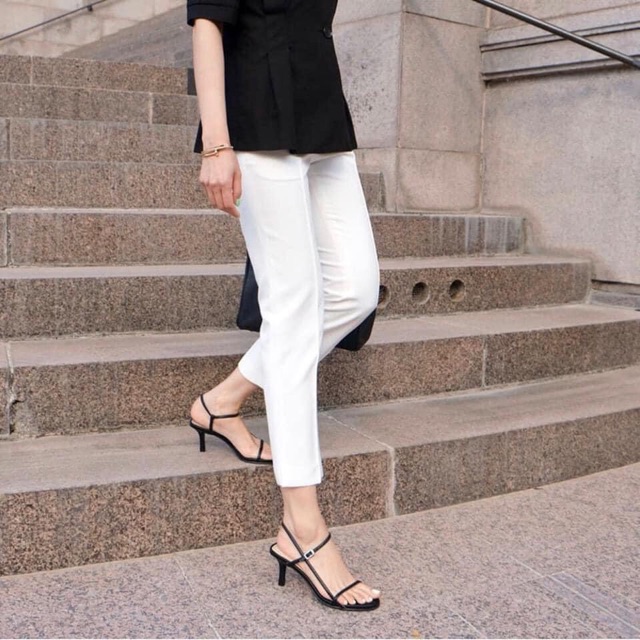Sandal quai mảnh gót nhọn cao 5 phân tiểu thư kèm ảnh thật