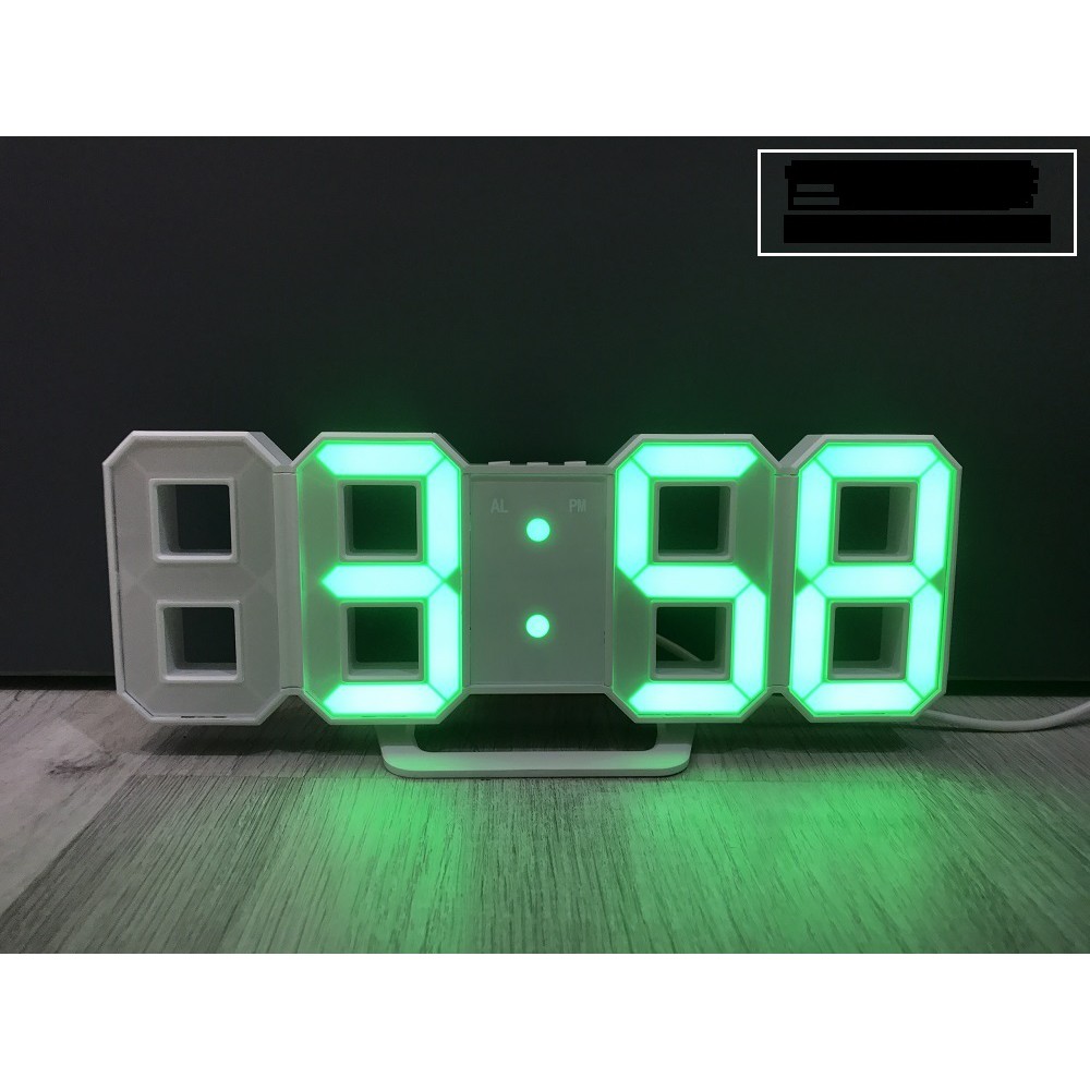 Đồng Hồ Led 3D TN828 Smart Clock. Treo Tường, Để Bàn, Trang Trí.