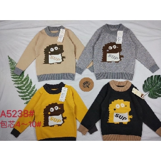 Áo len quảng châu họa tiết khủng long cho bé trai