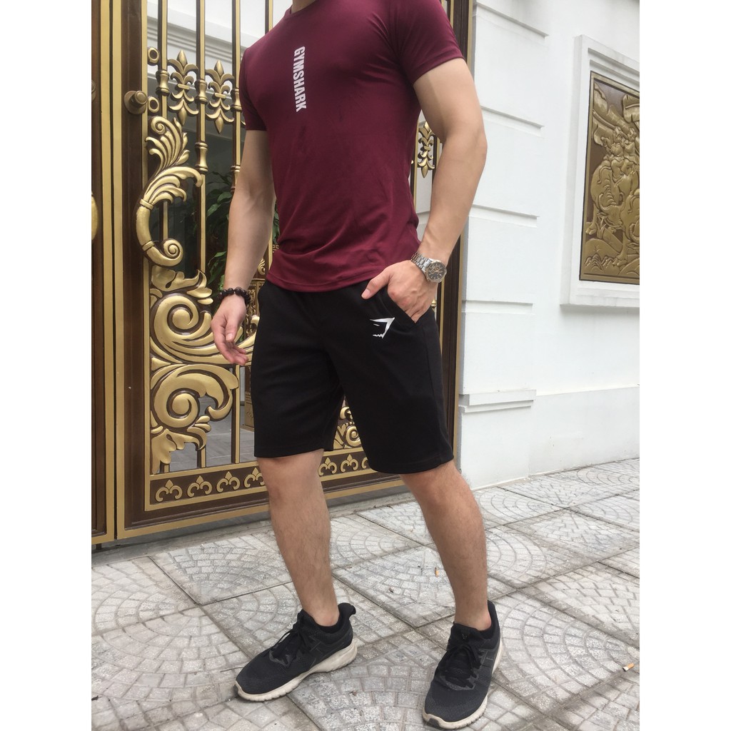Áo thun cộc tay gymshark vạt bầu