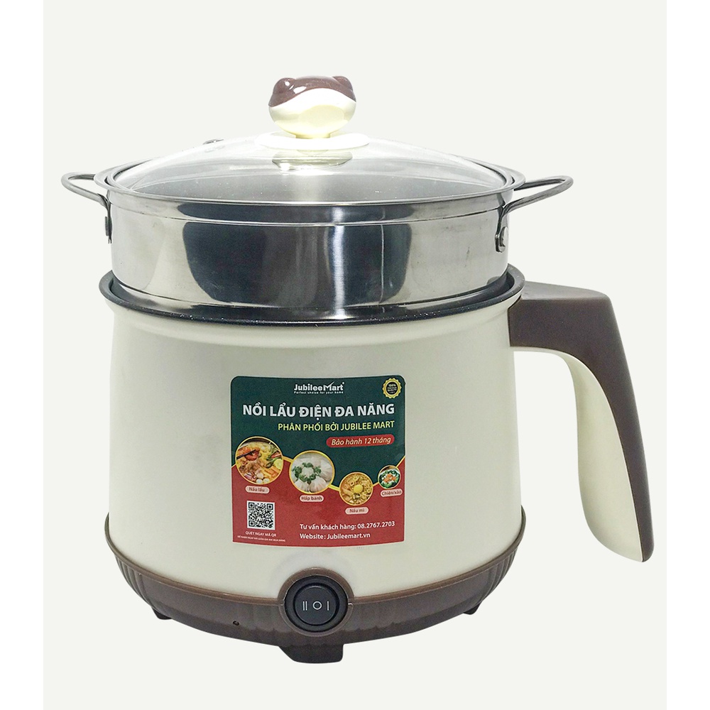 [FREE SHIP] Lẩu Cắm Điện Mini Đa Năng 1435 Jubilee( Nấu Lẩu , Xào, Nấu, Chiên..) Chống Dính Cao Cấp, Bảo Hành Chính Hãng