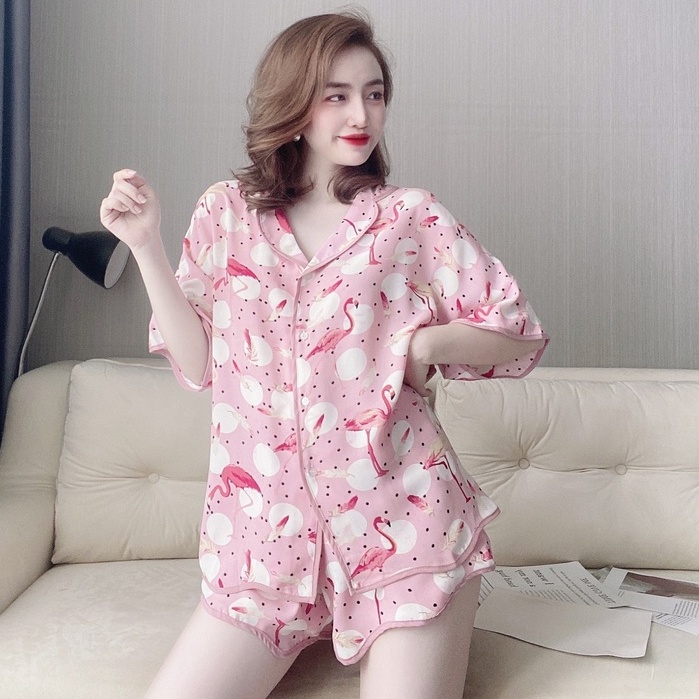 BIGSIZE Độ Mặc Nhà Pijama Đũi LỤA 50 <70KG | BigBuy360 - bigbuy360.vn