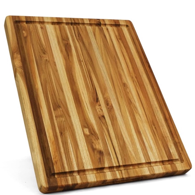 Thớt gỗ to Chef Teak 560x405x32 mm  - Thớt gỗ đồ ăn BBQ Steak, Beefsteak Carving Board Bigsize Acacia Wood Cutting Board