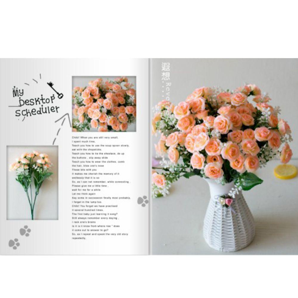 KUNHEV Bó Hoa Hồng Giả Mini Trang Trí Tiệc Cưới