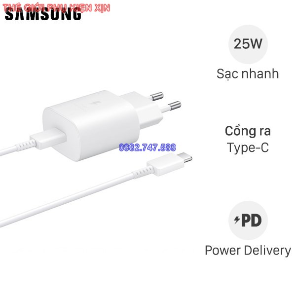 [25W] Bộ sạc siêu nhanh Galaxy S20 | Galaxy S20 Ultra | Galaxy S20 Plus | Galaxy S20 FE chính hãng