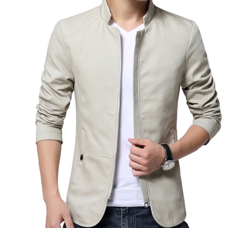 Mới Áo Khoác Blazer Phối Nút Cho Nam