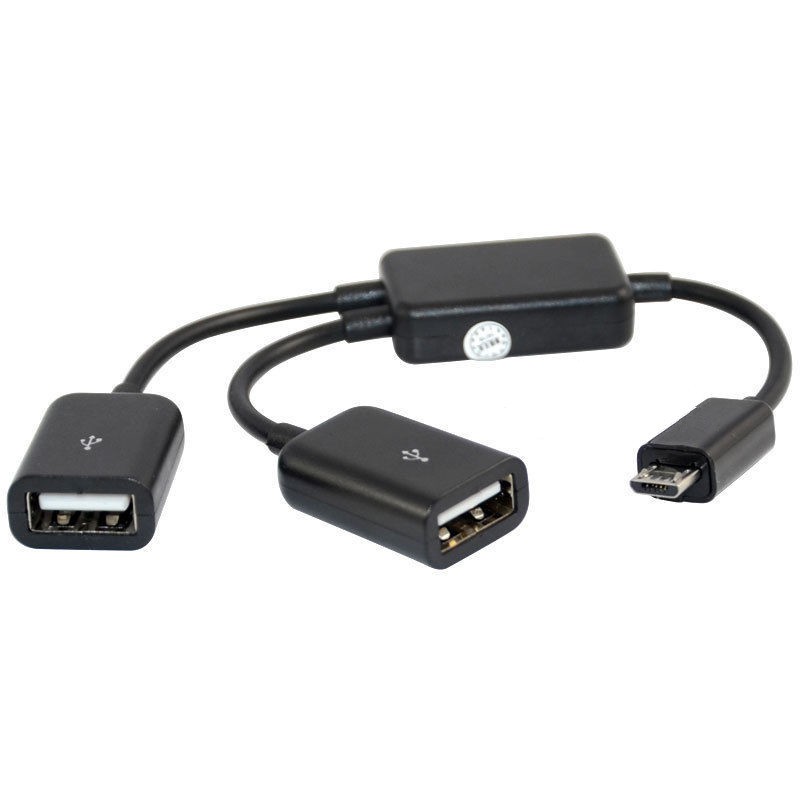 Cáp chuyển đổi từ Micro USB Host Male sang 2x Type A Dual USB Female đa năng | BigBuy360 - bigbuy360.vn