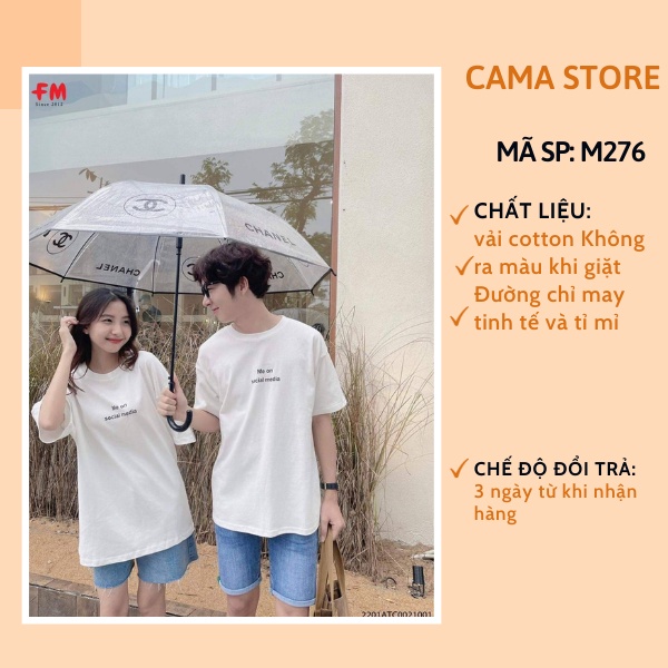 [Mã FAMARAL2 giảm 10K đơn 50K] Áo thun nam nữ unisex form rộng tay ngắn in hình cổ tròn Cama Store M276