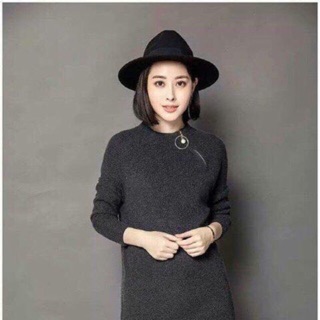 Váy len xuông cổ khoá