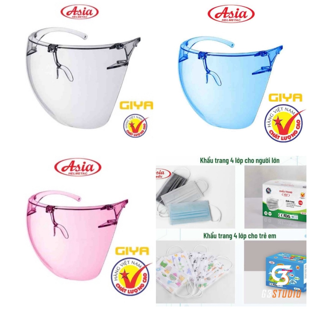 &lt;&lt;Sale&gt;&gt;Kính Chắn Giọt Bắn+Khẩu Trang Y tế Asia