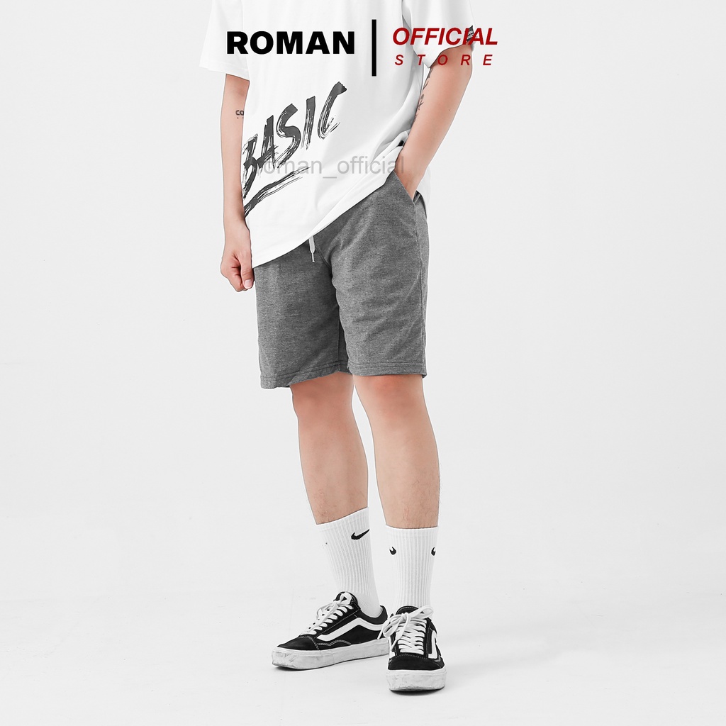 Quần đùi nam trơn ROMAN short nỉ chất liệu cotton xịn thoáng mát dễ chịu QS06