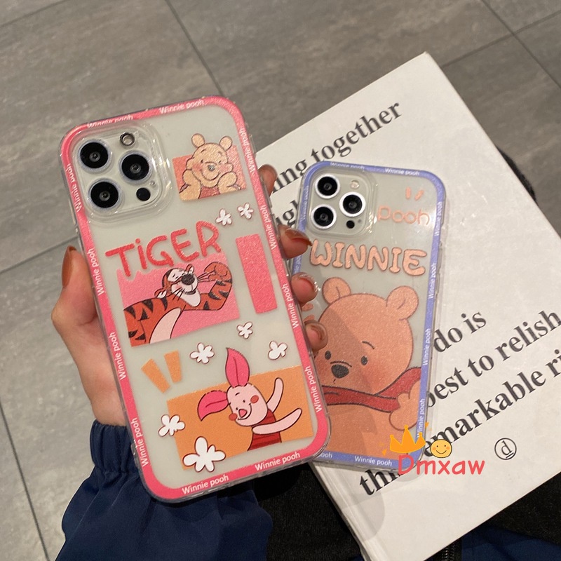 Ốp Điện Thoại Trong Suốt In Hoạt Hình Winnie the Pooh Cho iPhone 13 Pro Max 13 Mini 12 11 Pro Max X XR XS Max 8 7 6 6s Plus SE 2020