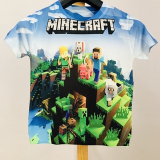 Áo thun  lạnh in hình 3D minecraft bé trai cá tính Sale