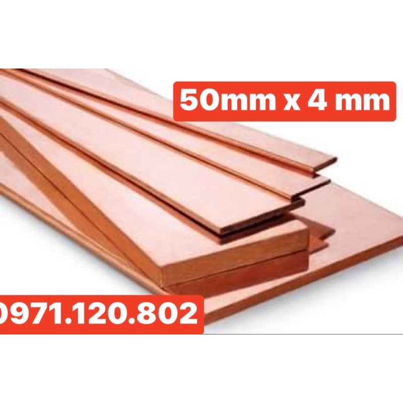 Đồng đỏ thanh bản 50mm*4mm ( nhiều độ dài khác nhau )