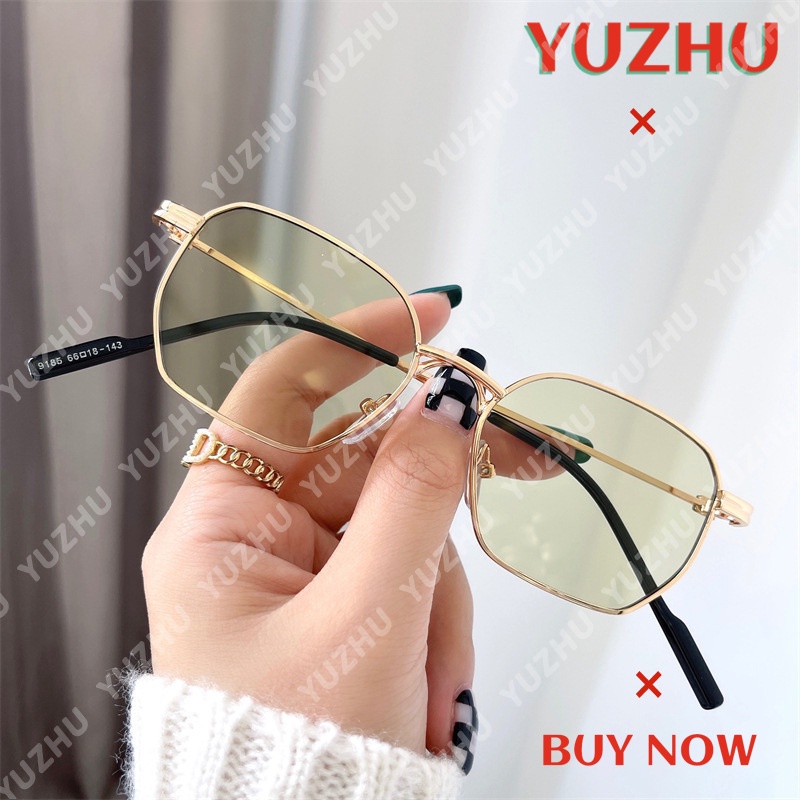 Kính Mát Gọng Kim Loại Tròng Hình Chữ Nhật Thời Trang Cá Tính