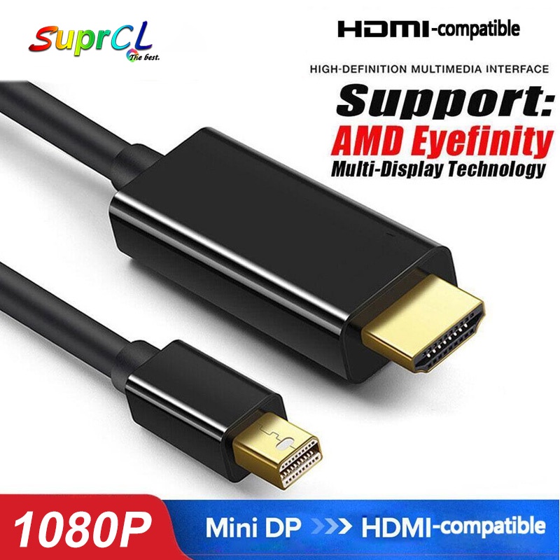 Cáp chuyển đổi mini displayport sang hdmi 1080p/hd thunderbolt 2 mini thích hợp cho macbook air mini dp sang hdmi