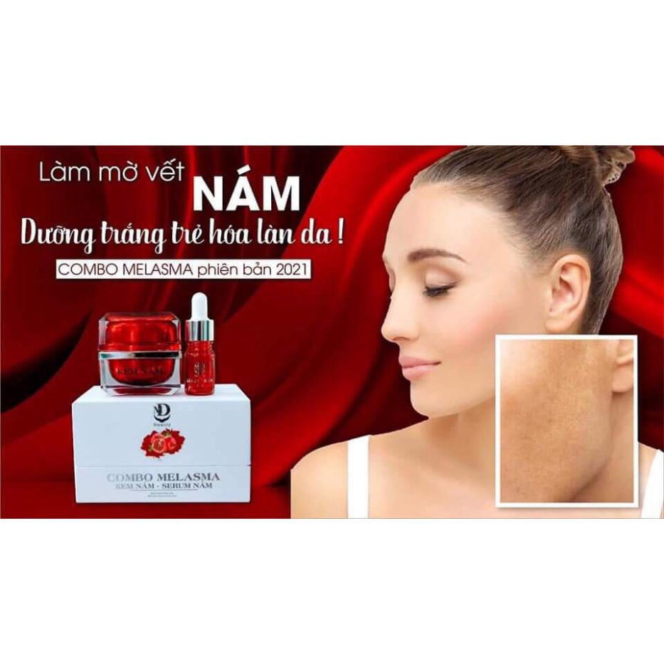 Kem Face Nám Lựu Đỏ MD, Trắng Da, Loại Bỏ Mụn Nám Tàn Nhang, Da Căng Bóng Trắng Sáng