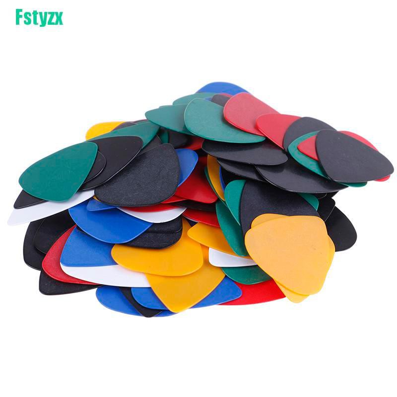 fstyzx 100PCS Acoustic Bulk Celluloid Electric Colored Smooth Guitar Pick Pick Plectrum