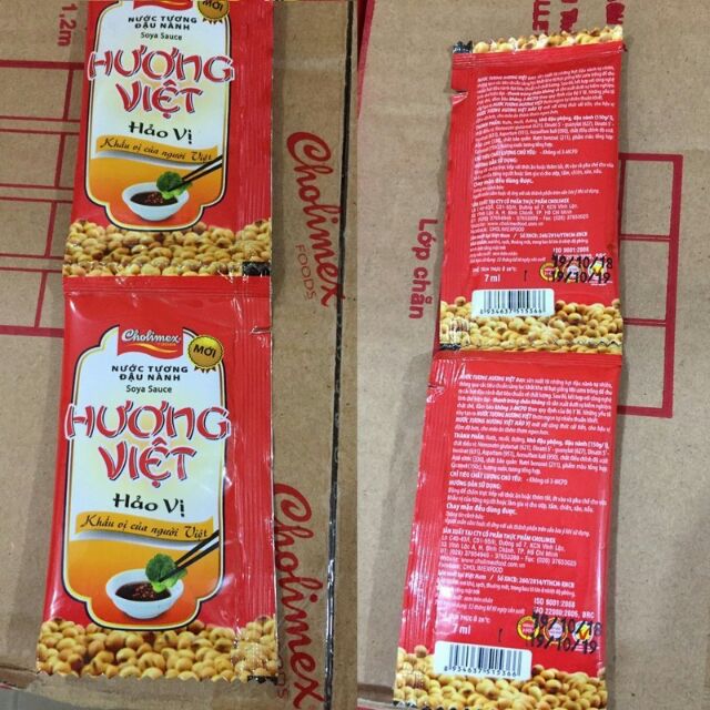 Nước tương gói nhỏ Hương Việt 7ml của Cholimex 800 gói