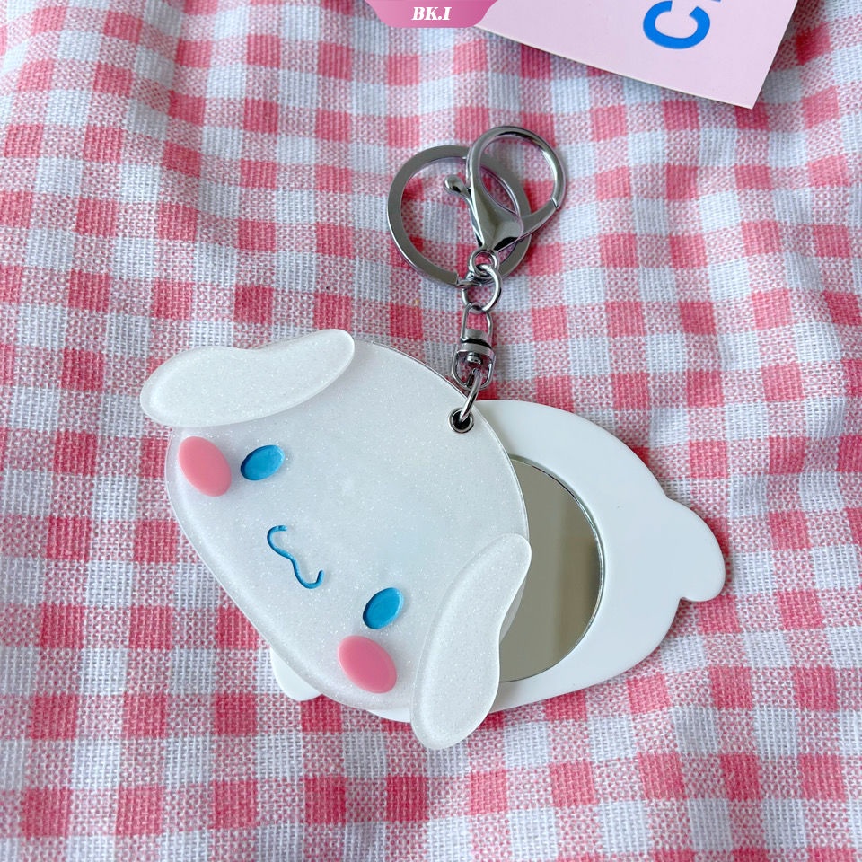 Móc Chìa Khóa Kèm Gương Soi Họa Tiết Hoạt Hình Cinnamoroll Dễ Thương
