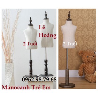 Manocanh Trẻ Em 2 Tuổi Bán Thân Chân Gỗ