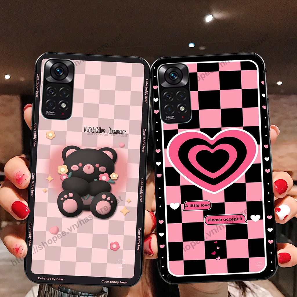 Ốp lưng Xiaomi Redmi Note 11 4G 5G / Note 11S / Note 11 Pro 4G 5G gấu, đồng hồ dễ thương cute giá rẻ