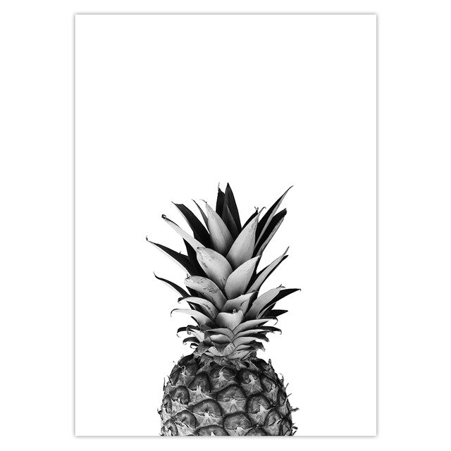 Tranh Vải Bạt In Chữ Ananas Treo Tường Trang Trí Phòng Khách Phong Cách Bắc Âu