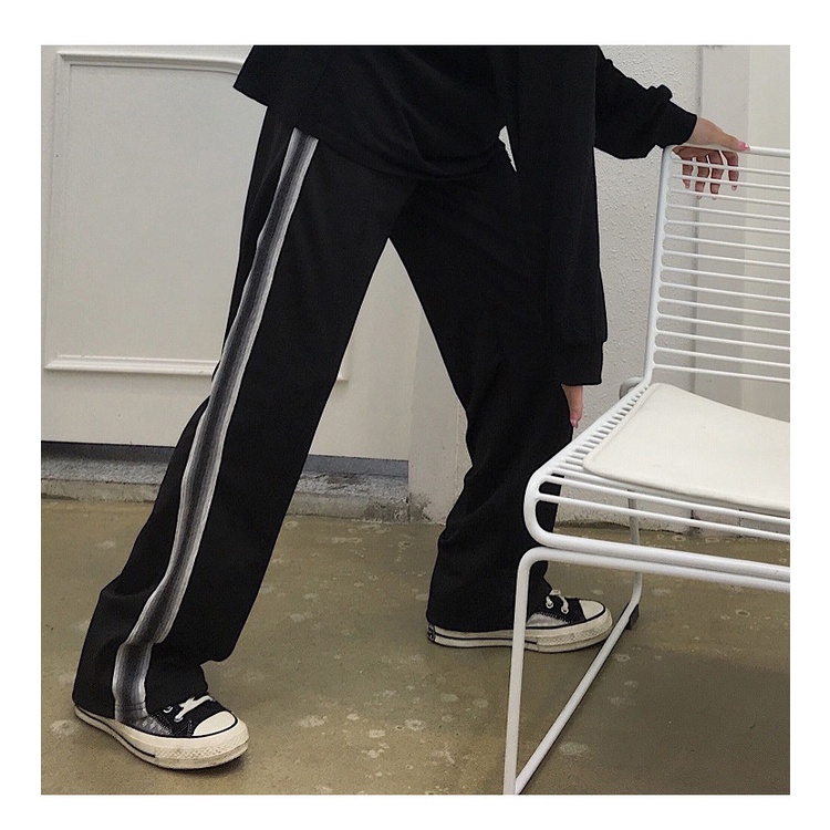 Quần thể thao ZHELIHANGFEI lưng cao ống rộng thời trang năng động