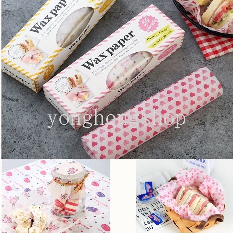 Set 10 / 50 Giấy Thấm Dầu Lót Thực Phẩm Tiện Lợi