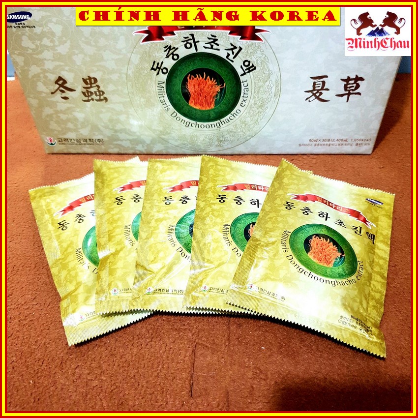 Nước đông trùng hạ thảo hàn quốc xách quà tặng 30 gói, minhchau