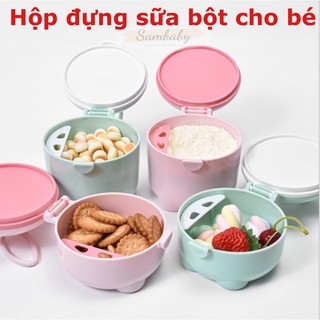Hộp Đựng Sữa Bột ,Đồ Ăn Dặm ,Chia Sữa-Bảo Quản Sữa Chống Ẩm Cao Cấp Cho Bé Nhỏ Gọn,Di Động Tiện Lợi 200g
