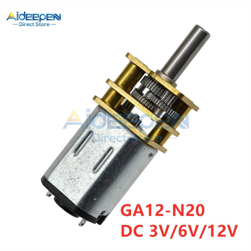 Động Cơ Bánh Răng Kim Loại GA12-N20 DC 3V / 6V / 12V 30RPM 50RPM 60RPM 100RPM 150RPM 200RPM 300RPM 6