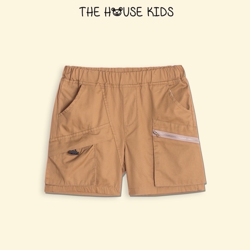 Quần short Trẻ Em Cao Cấp THE HOUSE KIDS Hoạ Tiết Túi Khoá