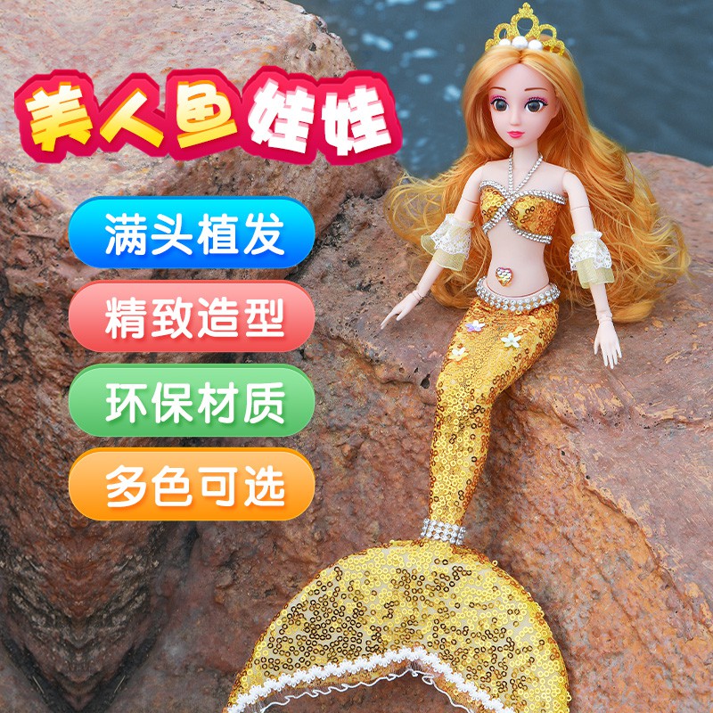 Búp Bê Barbie Hình Nàng Tiên Cá Xinh Xắn Đáng Yêu