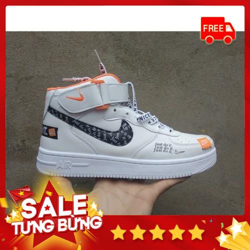 Giày thể thao Just Do It trắng cao cổ xiêu cấp- FREESHIP+tất