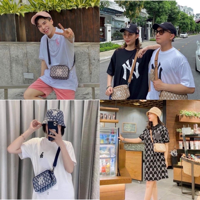 Mẫu túi đeo chéo m /lb mini chữ nhật Jacquard monogram hàng chuẩn