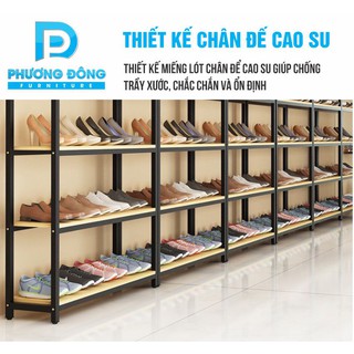 KỆ SẮT LẮP RÁP ĐỂ HÀNG 4 TẦNG, DÀI  0.6m -1m - 1.2m- 1.5m