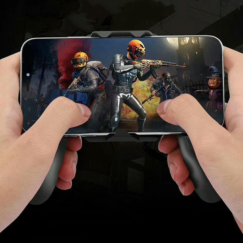 Tay cầm game B15 kèm nút bấm bluetooth cho iPhone chơi game PUBG Mobile dành cho android 4 ngón