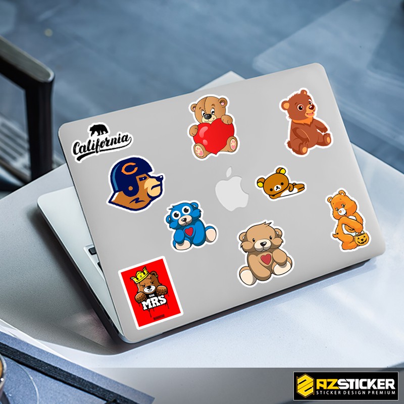 [Xưởng Bán Sỉ ] Sticker Chống Nước Chủ Đề Gấu Teddy Bear | Sticker Dán Laptop