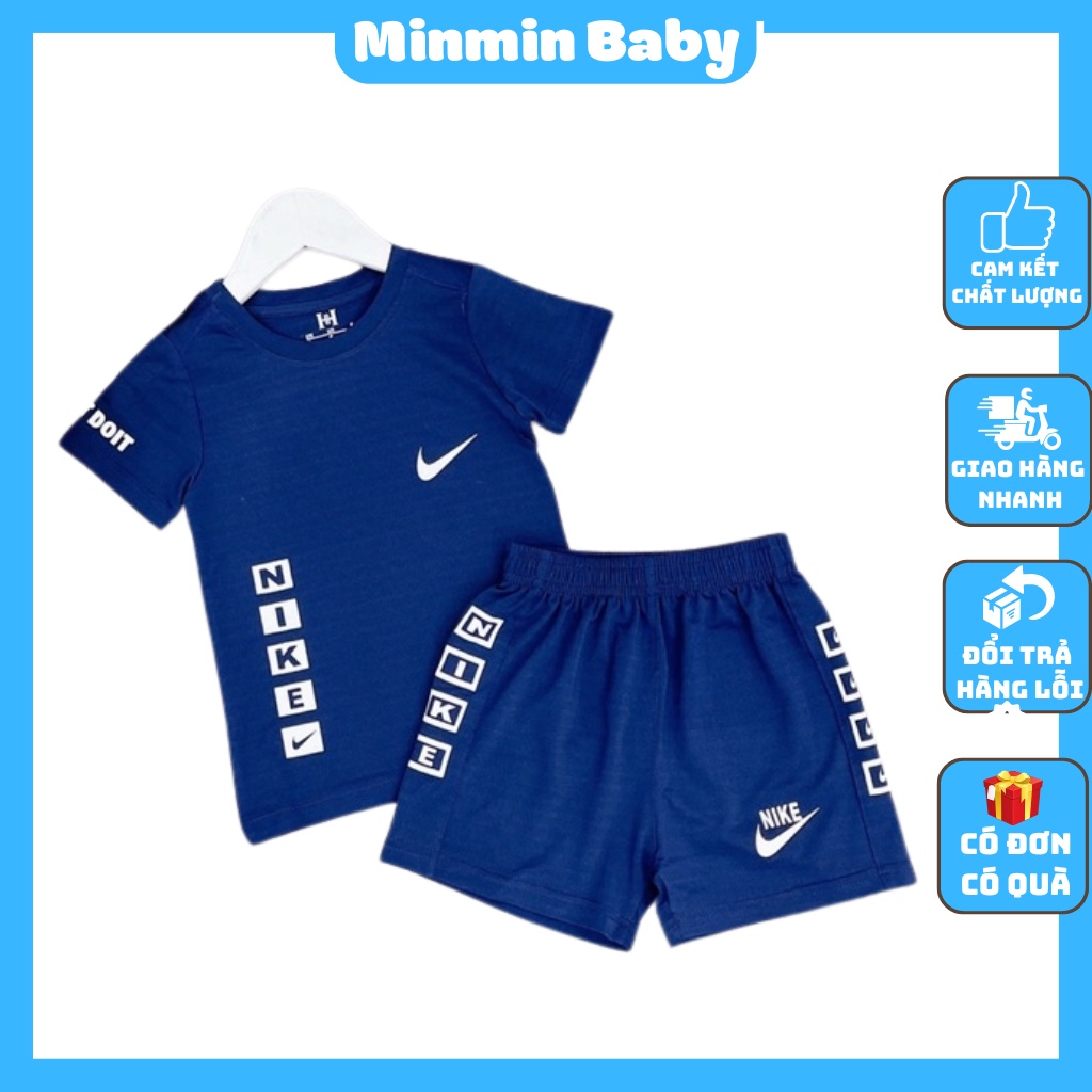 Bộ thể thao cho bé trai Minmin baby, Đồ bộ quần áo bé trai chất thun Cotton siêu mát cho bé QATEA27 từ 6-28kg
